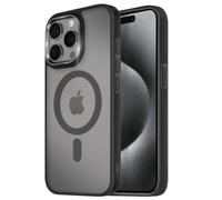 Coque MagSafe pour iPhone 15 Pro Dos Mat Givré Contour Noir