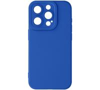Avizar Coque pour iPhone 15 Pro Max Silicone Mat Protection Caméra Bleu