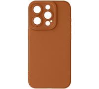 Avizar Coque pour iPhone 15 Pro Silicone Mat Protection Caméra Marron clair