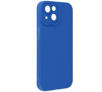 Coque pour iPhone 15 Silicone Mat Protection Caméra Bleu