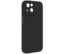 Coque pour iPhone 15 Silicone Mat Protection Caméra Noir