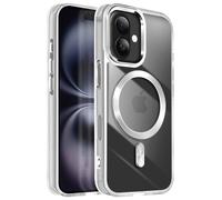 Avizar Coque pour iPhone 16 Dos Cristal Color Argent