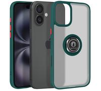 Avizar Coque pour iPhone 16 Plus Bague Métallique Support Vidéo Vert