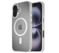 Avizar Coque pour iPhone 16 Plus Dos Mat Givré Contour Gris