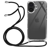 Avizar Coque pour iPhone 16 Plus Silicone Antichoc avec Cordon Tressé Transparent