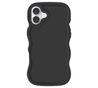 Avizar Coque pour iPhone 16 Plus Silicone Antichoc série Candy Noir