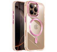 Coque MagSafe pour iPhone 16 Pro Dos Cristal Color Rose Champagne