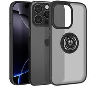Coque pour iPhone 16 Pro Max Bague Métallique Support Vidéo Noir