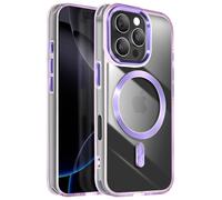Avizar Coque pour iPhone 16 Pro Max Dos Cristal Color Violet