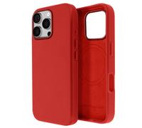Coque MagSafe pour iPhone 16 Pro Max en Cuir Vegan Haute Qualité Rouge