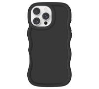 Avizar Coque pour iPhone 16 Pro Max Silicone Antichoc série Candy Noir