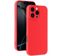 Coque pour iPhone 16 Pro Silicone Lisse Bloc Caméra Protégé Rouge