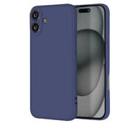 Avizar Coque pour iPhone 16 Silicone Finition Mate Soft Touch Bleu nuit