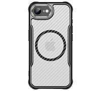 Avizar Coque pour iPhone 16e MagSafe Dos carbone antichoc renforcé Noir