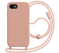 Avizar Coque pour iPhone 16e en Silicone avec Cordon en Nylon Tressé Ajustable