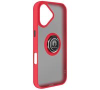 Coque pour iPhone 17 avec Support Anneau et Fixation Magnétique Rouge