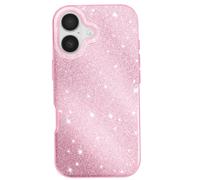 Coque pour iPhone 17 Conception Bi-Matière et Finition Pailletée Rose