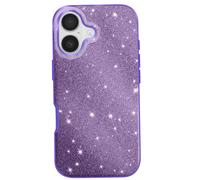 Coque pour iPhone 17 Conception Bi-Matière et Finition Pailletée Violet
