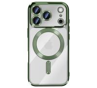 Avizar Coque pour iPhone 17 Pro Compatible avec Contour Chromé Vert