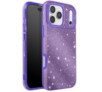 Avizar Coque pour iPhone 17 Pro Conception Bi-Matière et Finition Pailletée