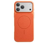 Avizar Coque pour iPhone 17 Pro Max Bi-Matière Antichoc Texture Cuir