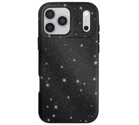 Coque pour iPhone 17 Pro Max Conception Bi-Matière et Finition Pailletée Noir