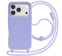 Avizar Coque pour iPhone 17 Pro Max Soft Touch avec Cordon Tour de Cou Lavande