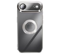 Avizar Coque pour iPhone Air avec Contour Chromé en Silicone Souple Argent