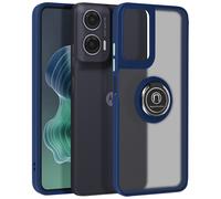 Avizar Coque pour Moto G35 Bague Métallique Support Vidéo Bleu nuit