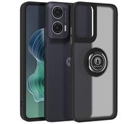 Avizar Coque pour Moto G35 Bague Métallique Support Vidéo Noir