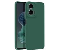 Avizar Coque pour Moto G35 Silicone Souple Mat Vert foncé