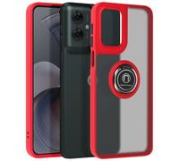Avizar Coque pour Moto G55 Bague Métallique Support Vidéo Rouge