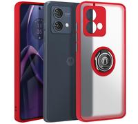 Coque pour Motorola Moto G84 Bague Métallique Support Vidéo Rouge