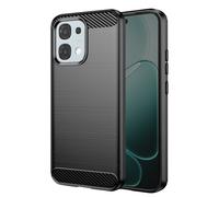 Coque pour Oppo A6 Pro Effet Carbone Protection Souple Antichoc Noir