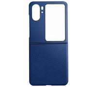 Avizar Coque pour Oppo Find N2 Flip Style carbone Conception 2 parties Bleu