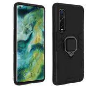 Avizar Coque pour Oppo Find X2 Pro Antichoc Multicouche Bague Support Vidéo Noir