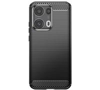 Avizar Coque pour Oppo Reno 13 Pro Silicone Design Carbone Brossé Noir