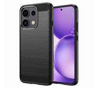 Avizar Coque pour Oppo Reno 16F 5G en Silicone Effet Carbone Texture Brossée