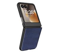 Avizar Coque pour Razr 70 Effet Cuir Croco avec Écran Externe Dégagé
