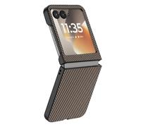 Avizar Coque pour Razr 70 Effet Fibres de Carbone Rigide Beige