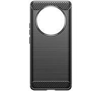 Coque pour Realme 12 Pro 5G Flexible Effet Carbone et Brossé Noir