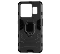 Avizar Coque pour Realme GT3 Hybride Antichoc Bague Métallique Support Noir