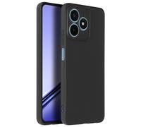 Avizar Coque pour Realme Note 50 Silicone Finition Mate Soft Touch Noir