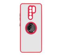 Coque Xiaomi Redmi 9 Bi-matière Bague Métallique Fonction Support rouge Rouge