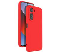 Avizar Coque pour Redmi A7 Pro Soft-Touch en Silicone Série Fast Cover Rouge
