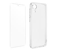 Avizar Coque pour Samsung Galaxy A03 Core Silicone Souple Film Verre Trempé 9H