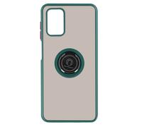 Avizar Coque pour Samsung Galaxy A03S Bi-matière Bague Métallique Support Vert