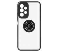 Coque pour Samsung Galaxy A13 Bi-matière Bague Métallique Support Vidéo Noir