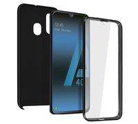 Avizar Coque pour Samsung Galaxy A40 Intégrale Rigide Avant Souple Tactile Noir