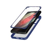 Avizar Coque pour Samsung Galaxy S21 Ultra Dos Avant Polymère Bleu